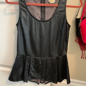 Faux leather tank